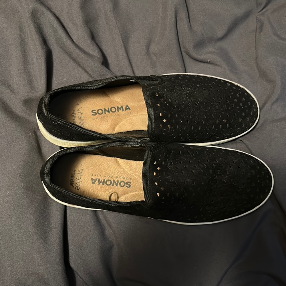 Black slip on shoes
